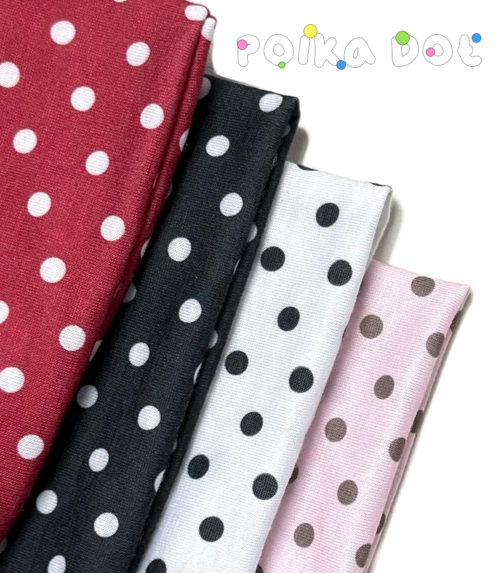 TERSE overhead shot of six polka dot patterns offering outfit matching options