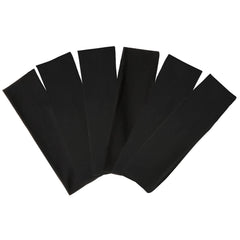 TERSE front view of six black headbands showing compact pack and convenience