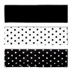 TERSE front view of three polka dot headbands showing style and set variety