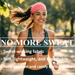 TERSE headbands worn during yoga demonstrating secure non-slip fit and comfort