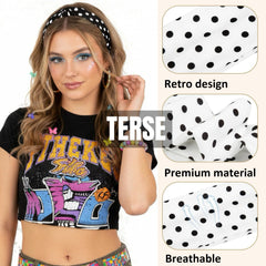 TERSE flat lay of six unique polka dot designs offering styling variety