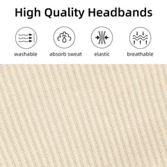 TERSE headband worn during yoga showing non-slip hold and sweat resistance