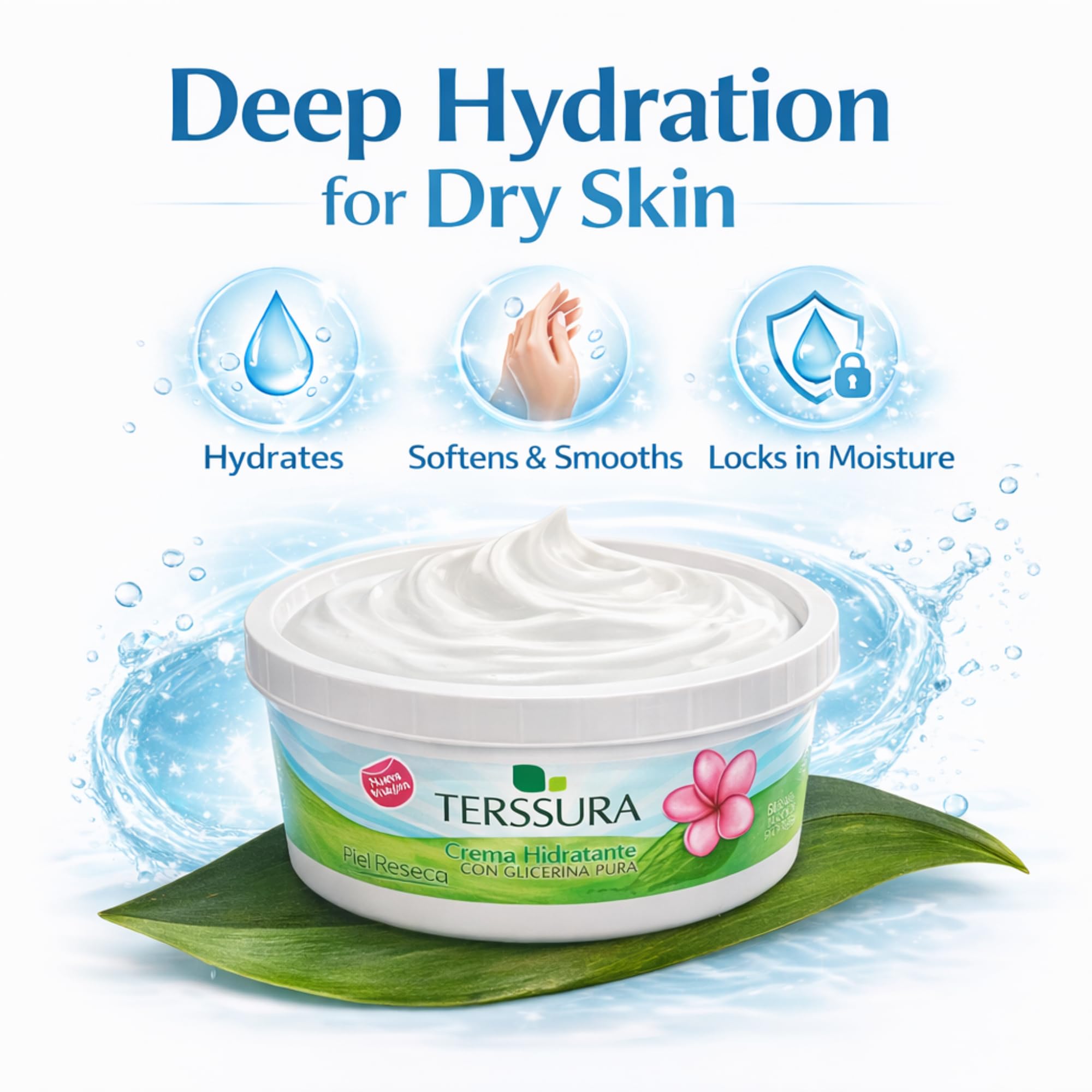 Terssura glycerin ingredient visual emphasizing moisture-attracting benefit
