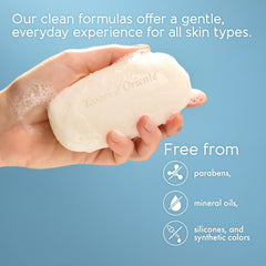 Tesori d'Oriente creamy lather close-up showing rich foam and gentle cleansing benefit