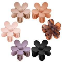 Tetizo front packaging showing six matte flower clips, versatile styling benefit