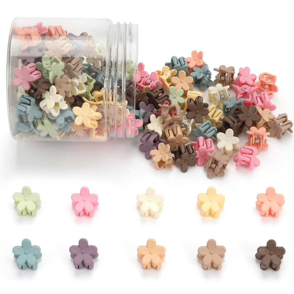 Tetizo front packaging showing 100 mini flower clips and color variety benefits