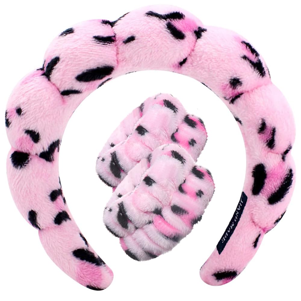 Tetizo headband front view showing plush sponge and terry for neat hair control