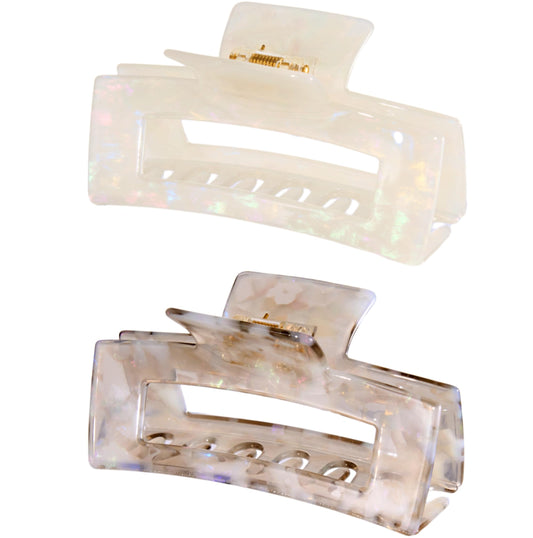 Textention front packaging showing two tortoise shell clips for stylish secure holds