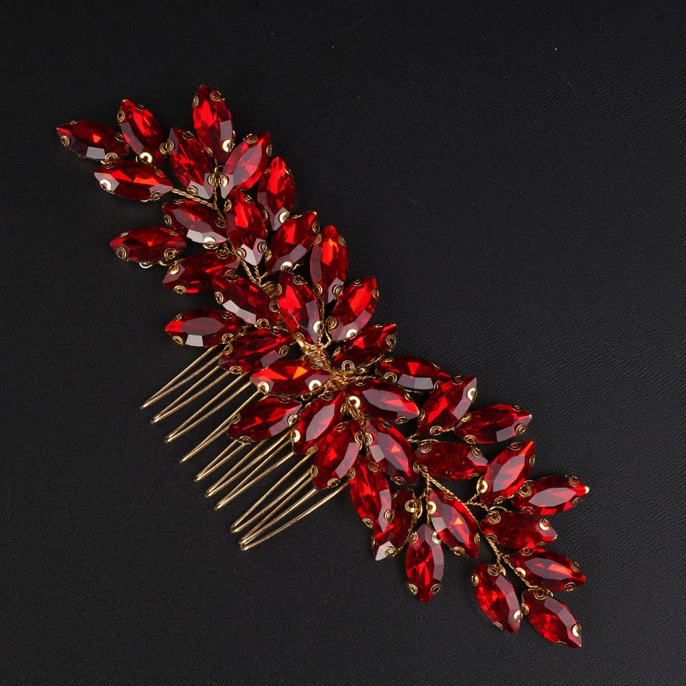Teyglen close-up rhinestone detail highlighting red crystals and fine craftsmanship