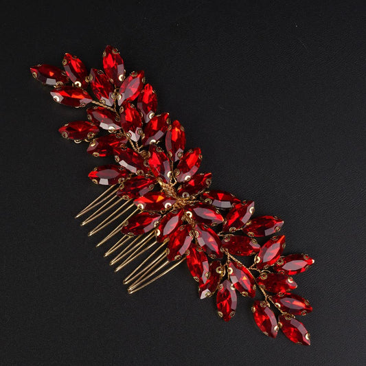 Teyglen close-up rhinestone detail highlighting red crystals and fine craftsmanship