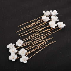 Teyglen hair pins used in bridal updo, adds subtle sparkle to hairstyle