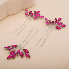 Teyglen hair pins placed in bridal updo showing secure hold and sparkle