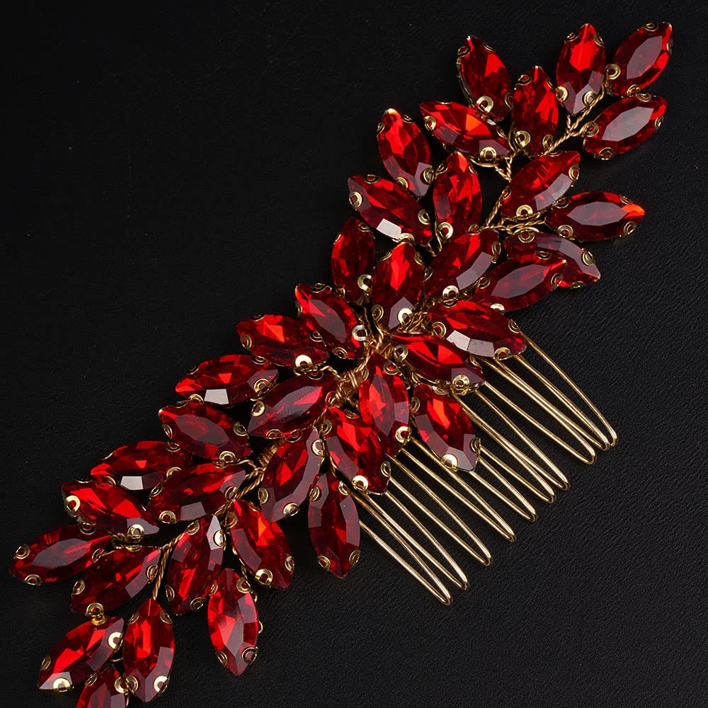 Teyglen comb in hair styling side placement adding sparkle and secure finish