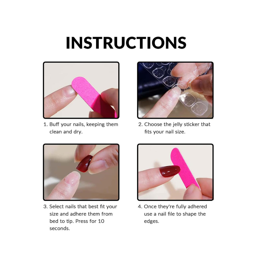 Tezocr application demo of pressing nail on for fast, secure adhesion