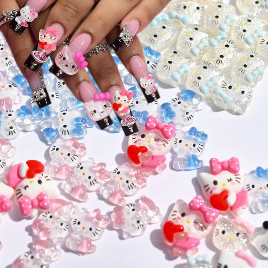 Tezocr front packaging showing all 40 cute nail charms and variety benefits