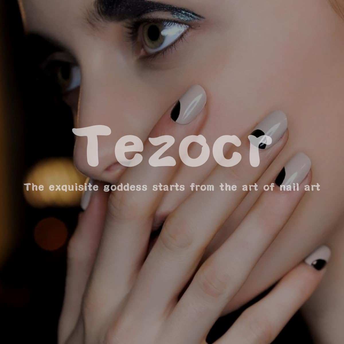 Tezocr lifestyle image of party-ready nails adding playful polish