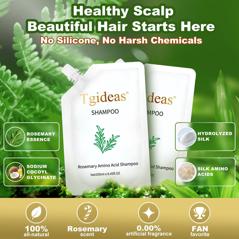 Tgideas in shower use showing lathered hair and easy scalp massage for fuller-looking results