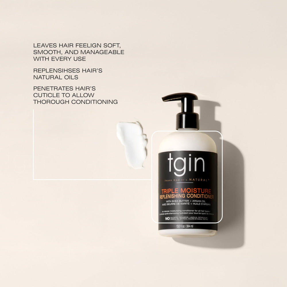 tgin creamy conditioner texture close-up showing rich hydration without heaviness