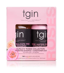 tgin shampoo and conditioner in shower on wet curls for hydration