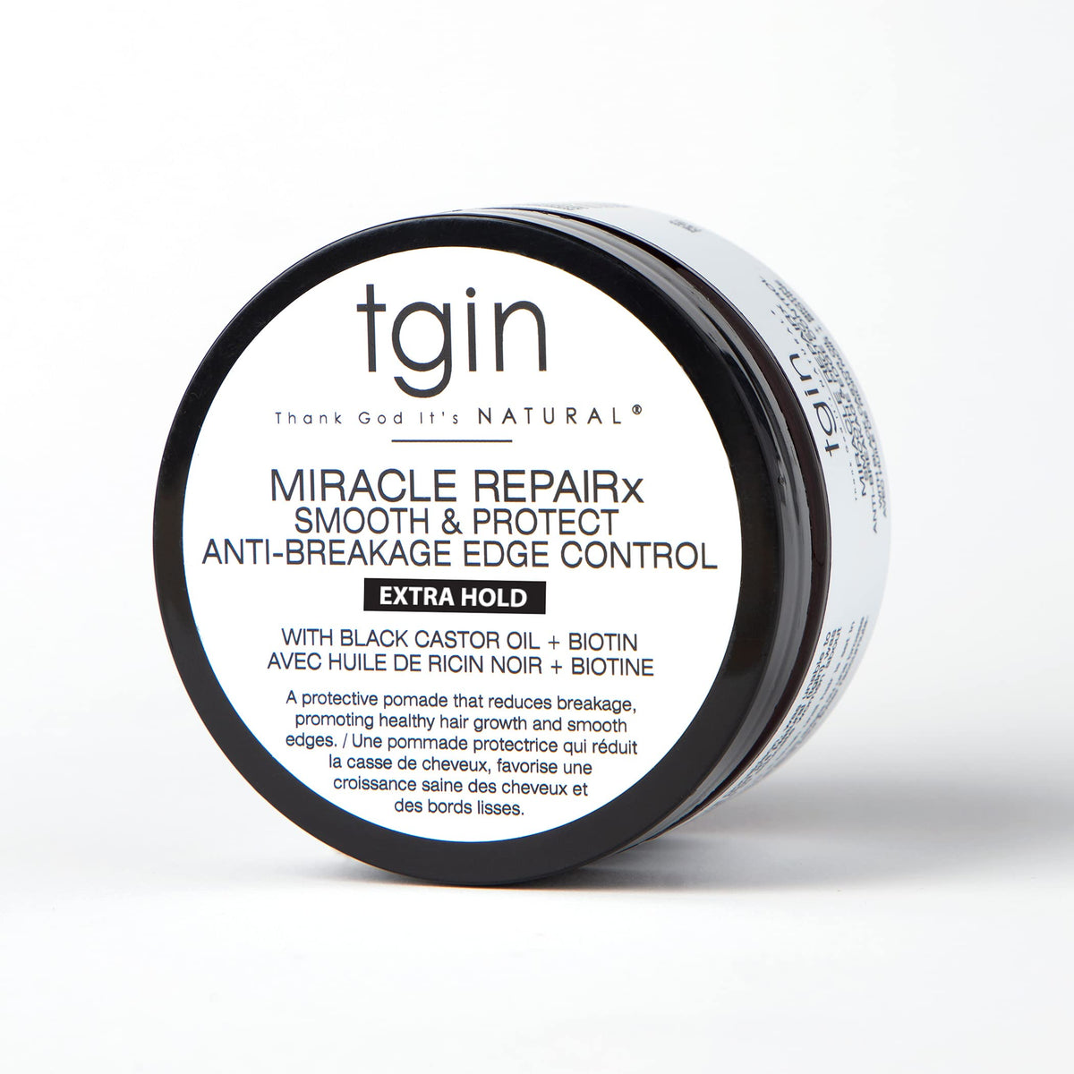 tgin jar front view showing label and product identity with clear hold benefit