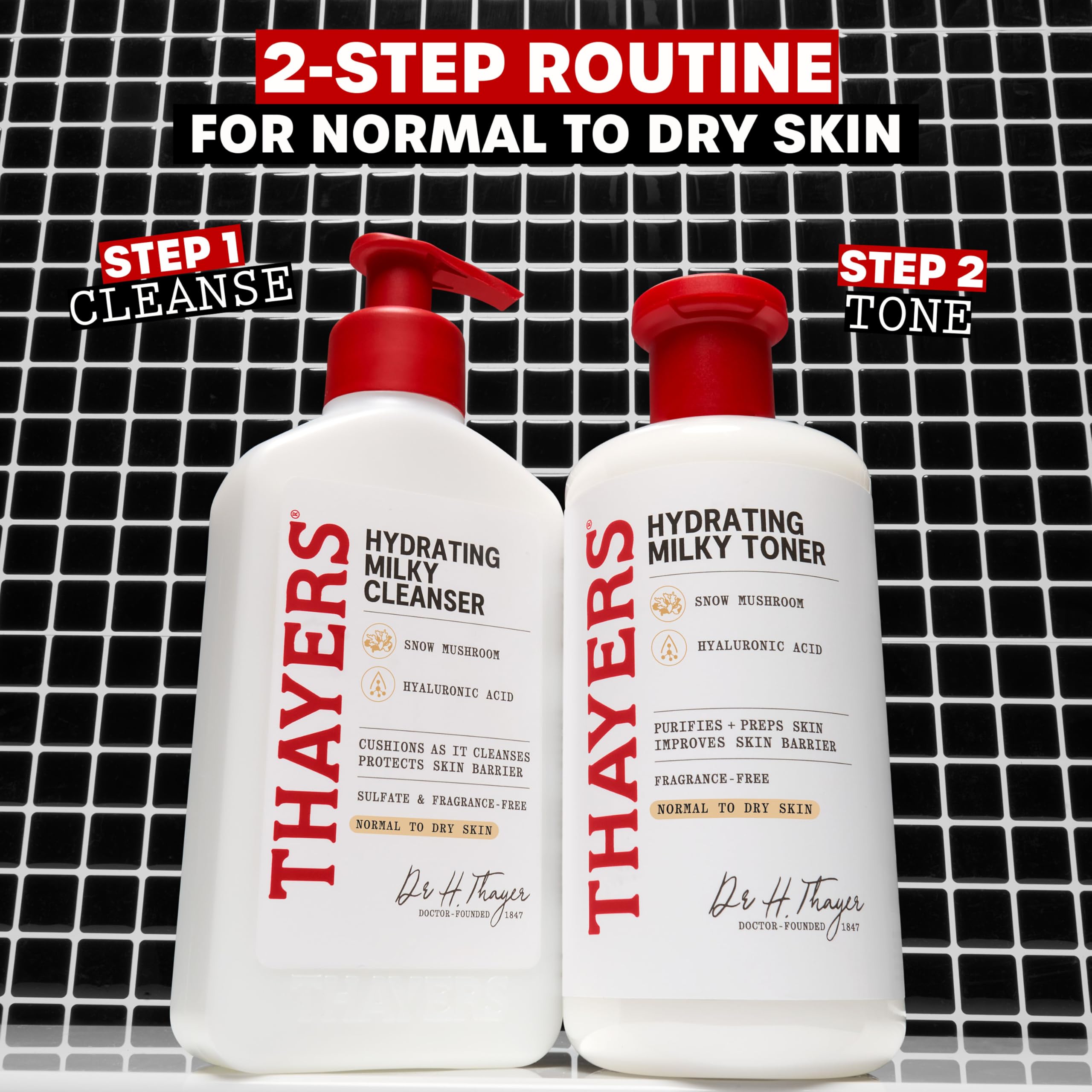 THAYERS cleanser lather on hand demonstrating gentle foaming and soothing
