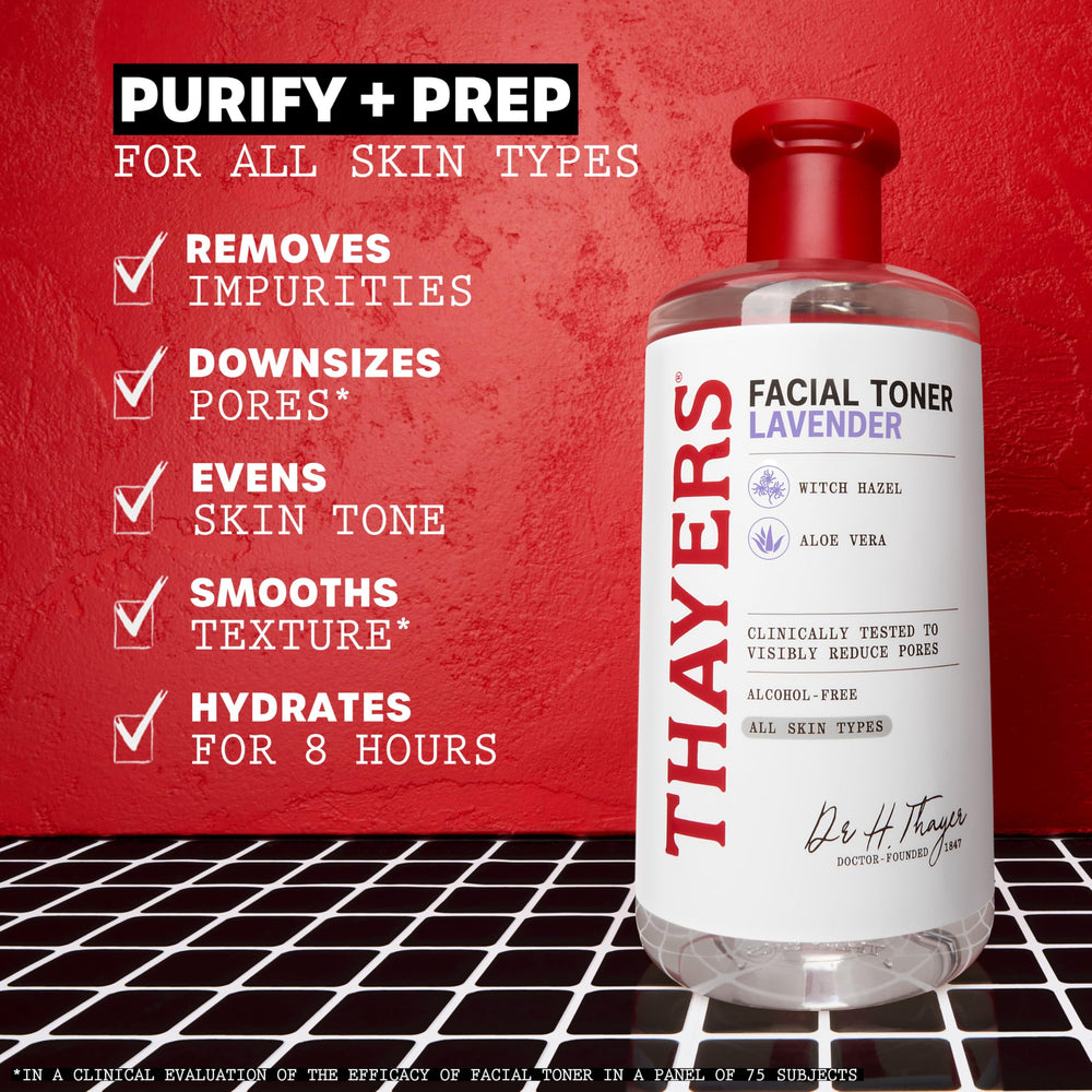 Pouring Thayers toner texture, illustrating lightweight hydrating benefit