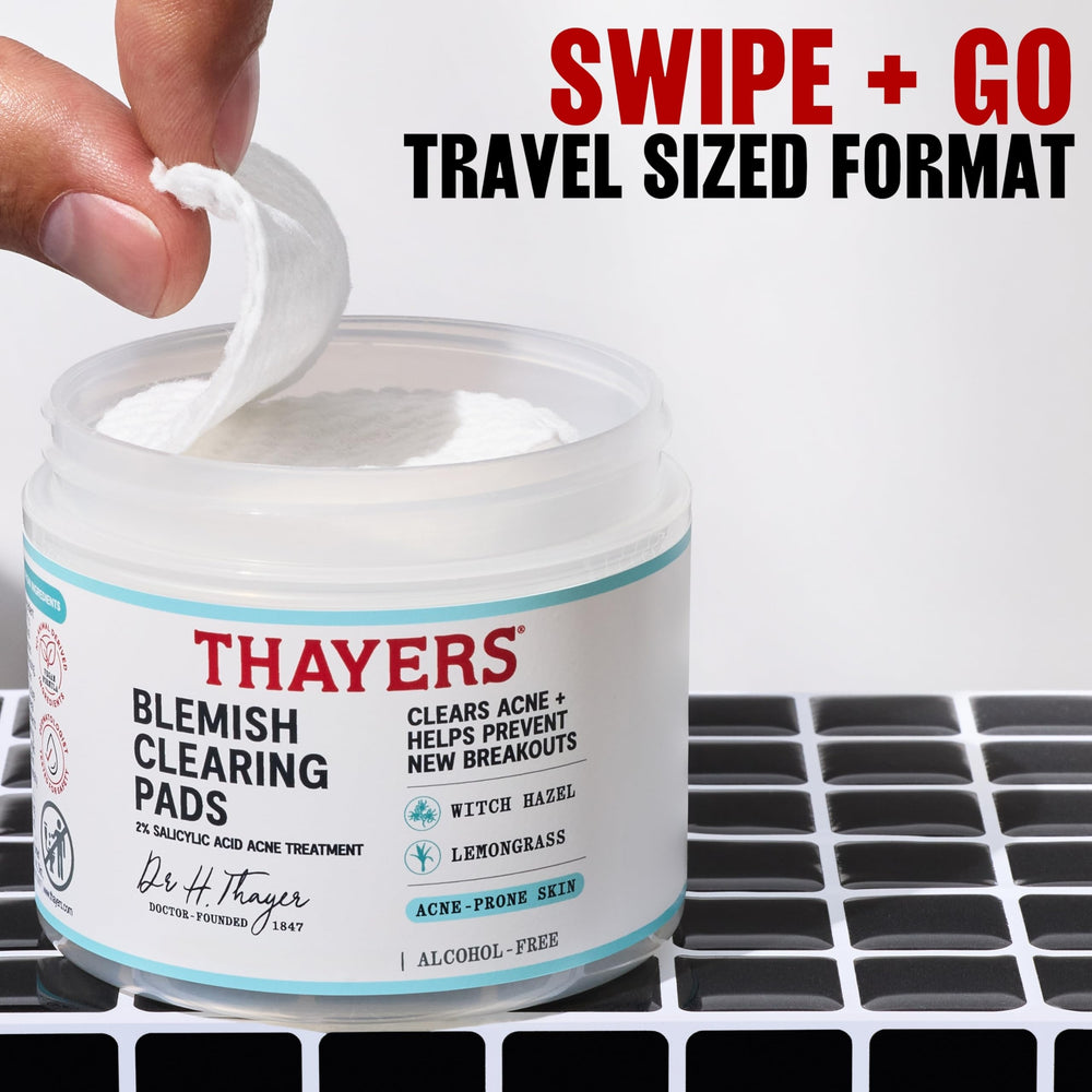 Thayers open jar top view showing stacked pads ready to use