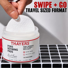 Thayers pads placed next to sunscreen reminding to use sun protection after use