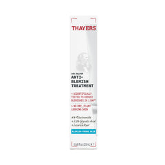 THAYERS dropper applying spot treatment to skin, precise application reduces blemishes