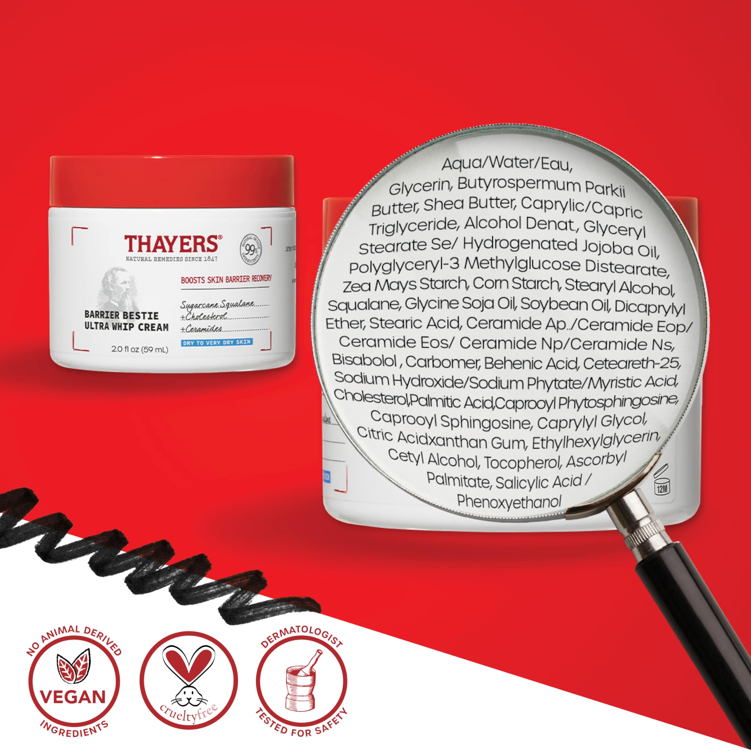 THAYERS jar on bedside table illustrating overnight barrier repair routine