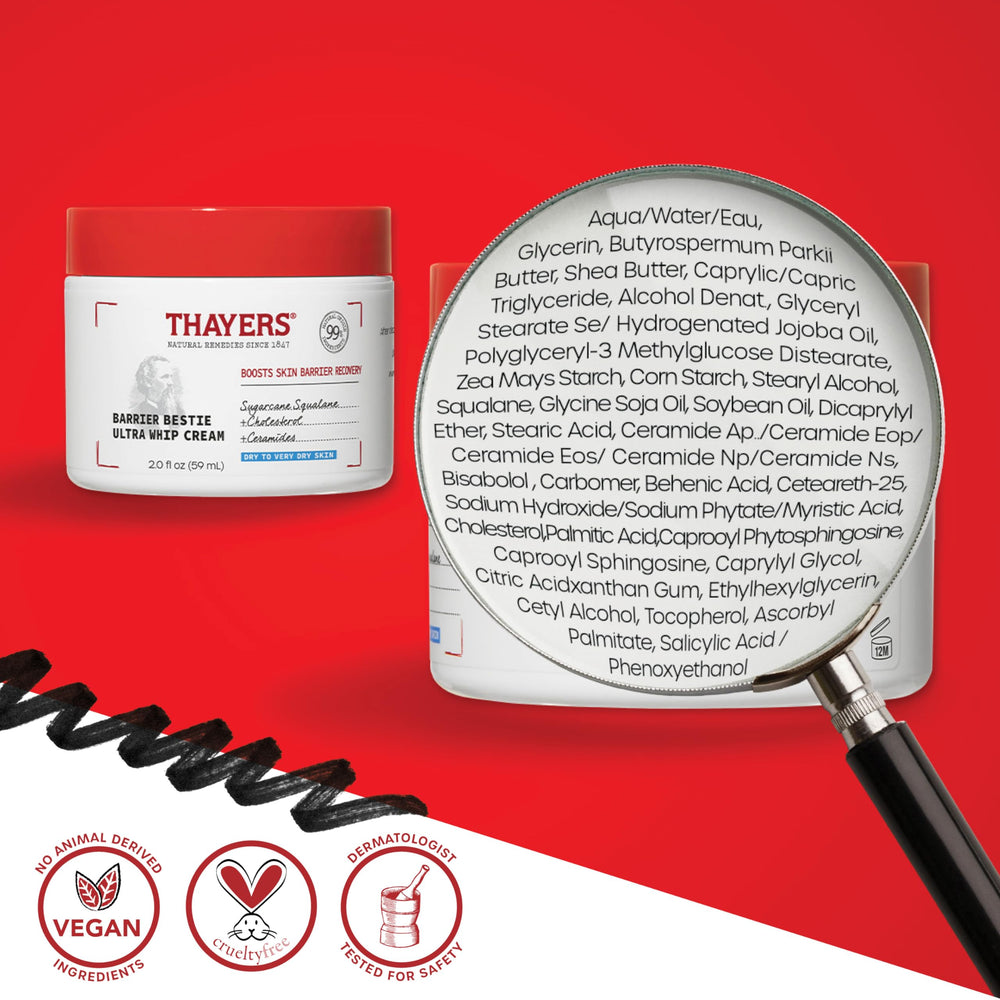THAYERS jar on bedside table illustrating overnight barrier repair routine