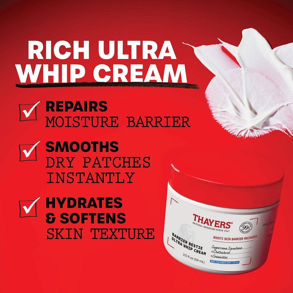 THAYERS whipped cream texture close-up highlighting smooth hydration