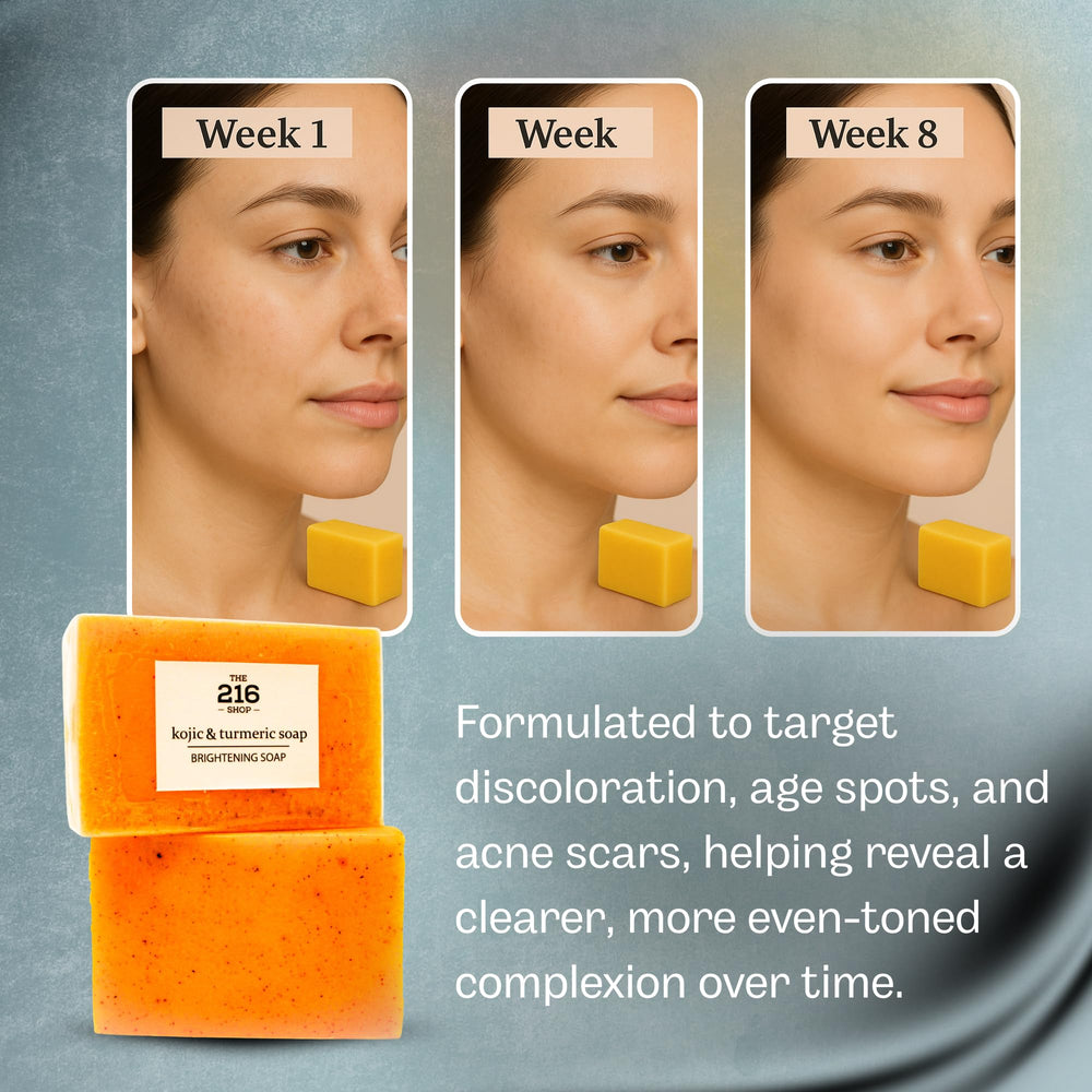 The 216 Shop soap texture and edges detail showing smooth finish for long-lasting use benefit
