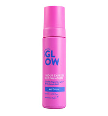 THE AUSTRALIAN GLOW front packaging showing medium mousse benefits