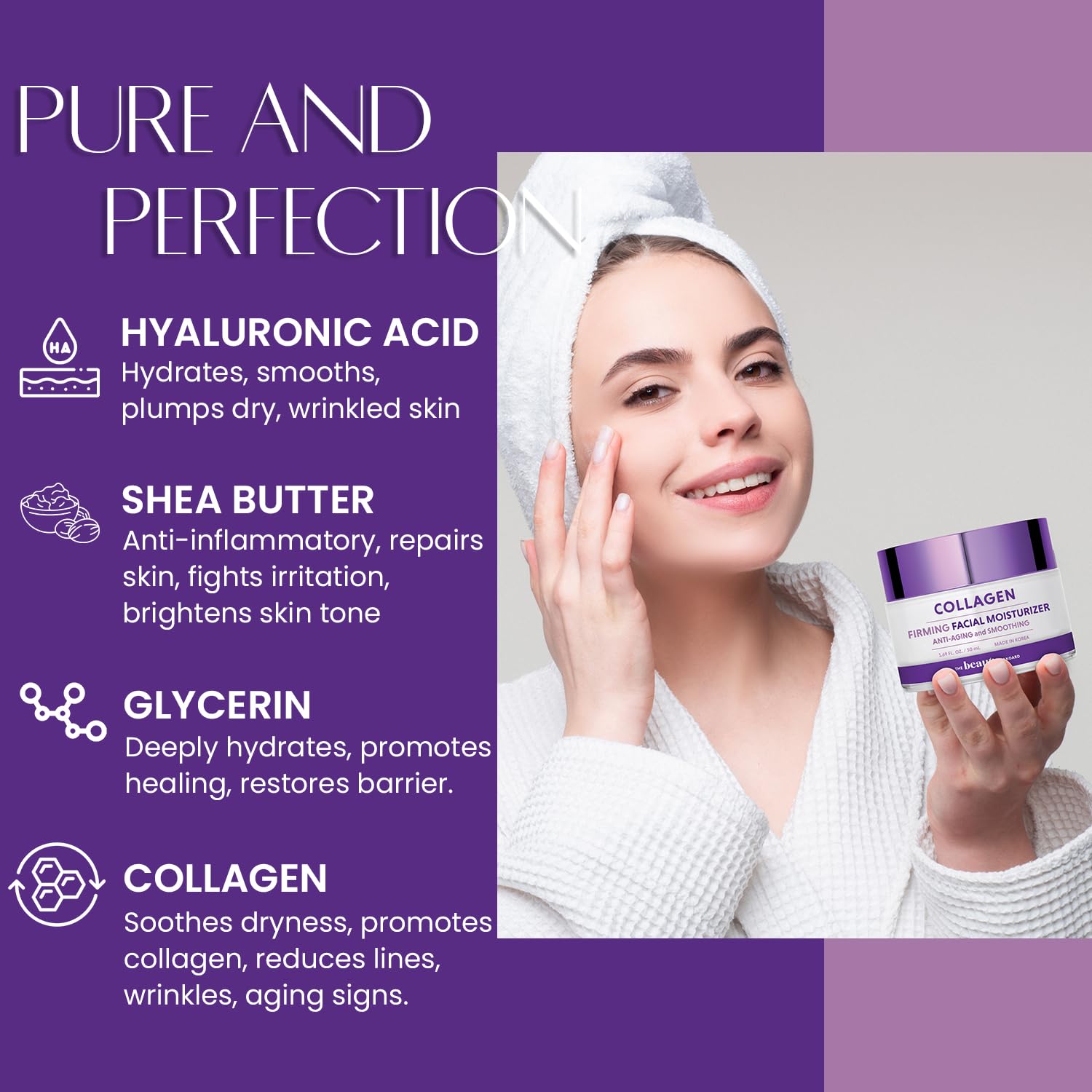 The Beauty Standard moisturizer spread on hand demonstrating fast absorption