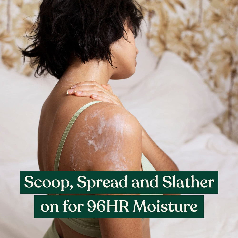 The Body Shop almond milk body butter creamy texture close-up for hydration