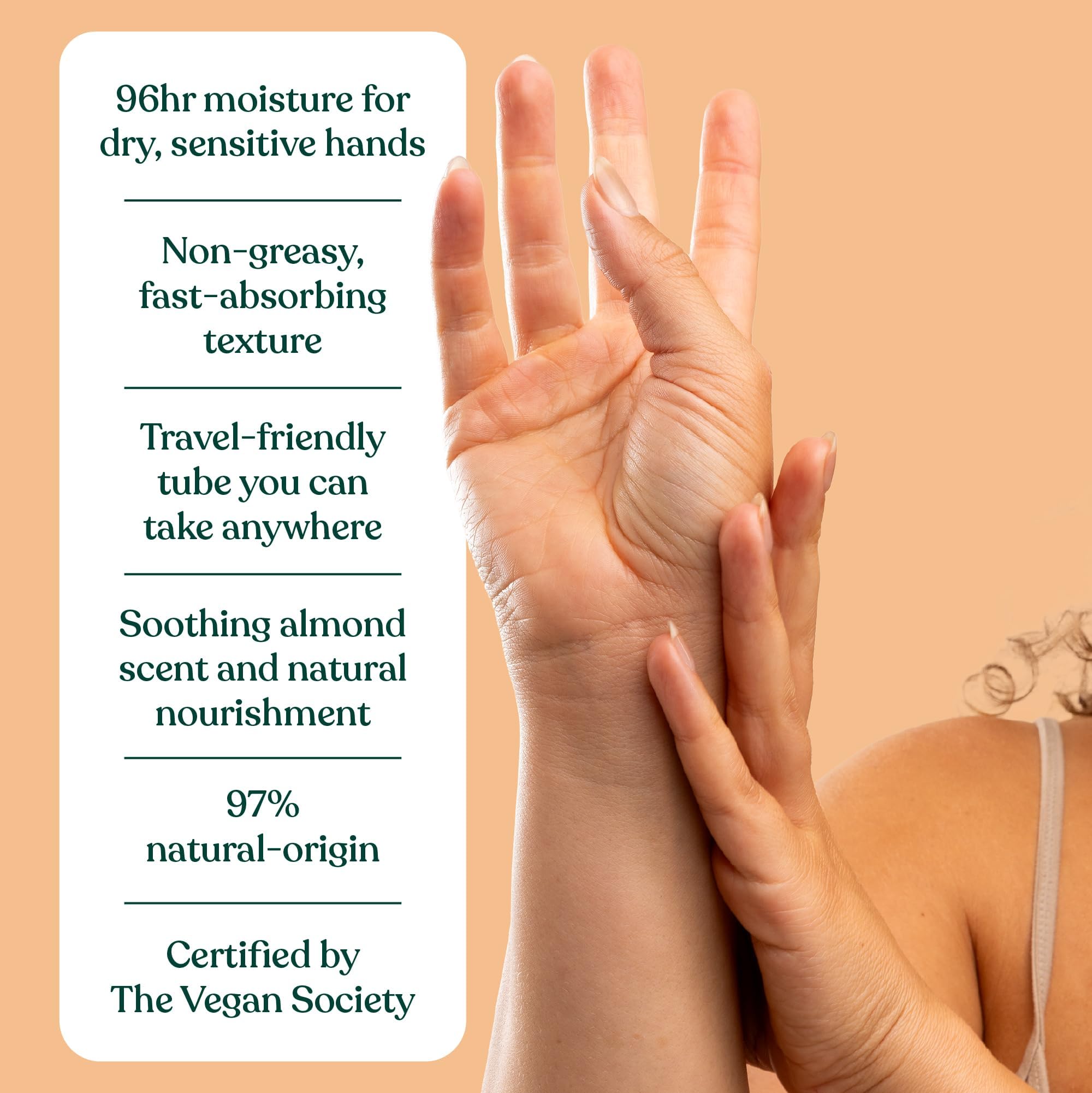 The Body Shop hand balm with almonds and honey illustrating natural-origin ingredients benefit