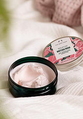 The Body Shop British Rose applied to forearm, demonstrates quick absorption and softness