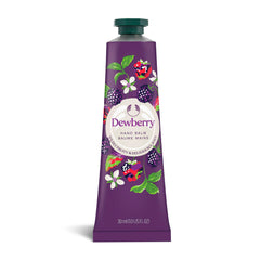 The Body Shop Dewberry hand balm front packaging showing compact tube and branding for quick hydration