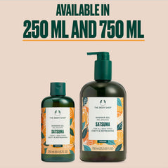 The Body Shop satsuma lifestyle bath setting conveying bright citrus mood uplift benefit