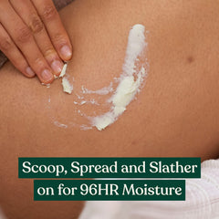 The Body Shop applying body butter to hand demonstrating fast absorption