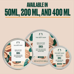 The Body Shop shea on bathroom shelf suggesting daily self-care benefit