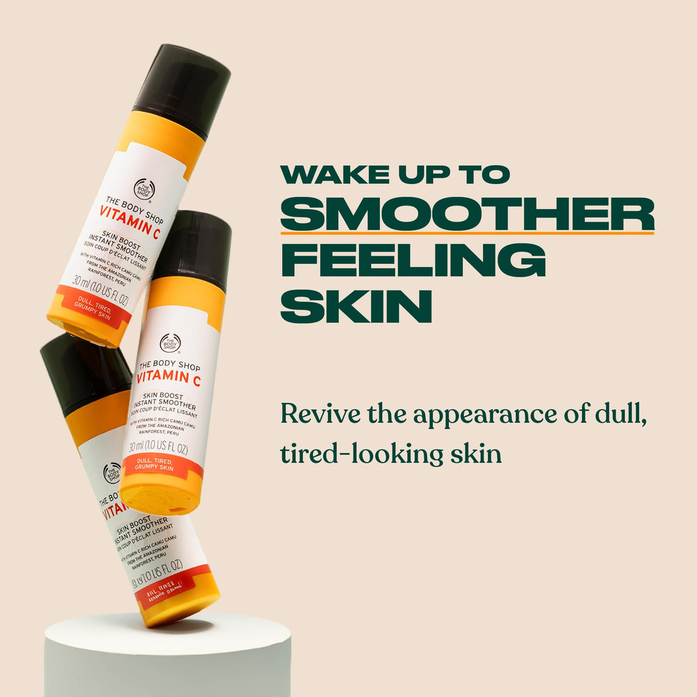 The Body Shop texture drop close-up highlighting lightweight absorption