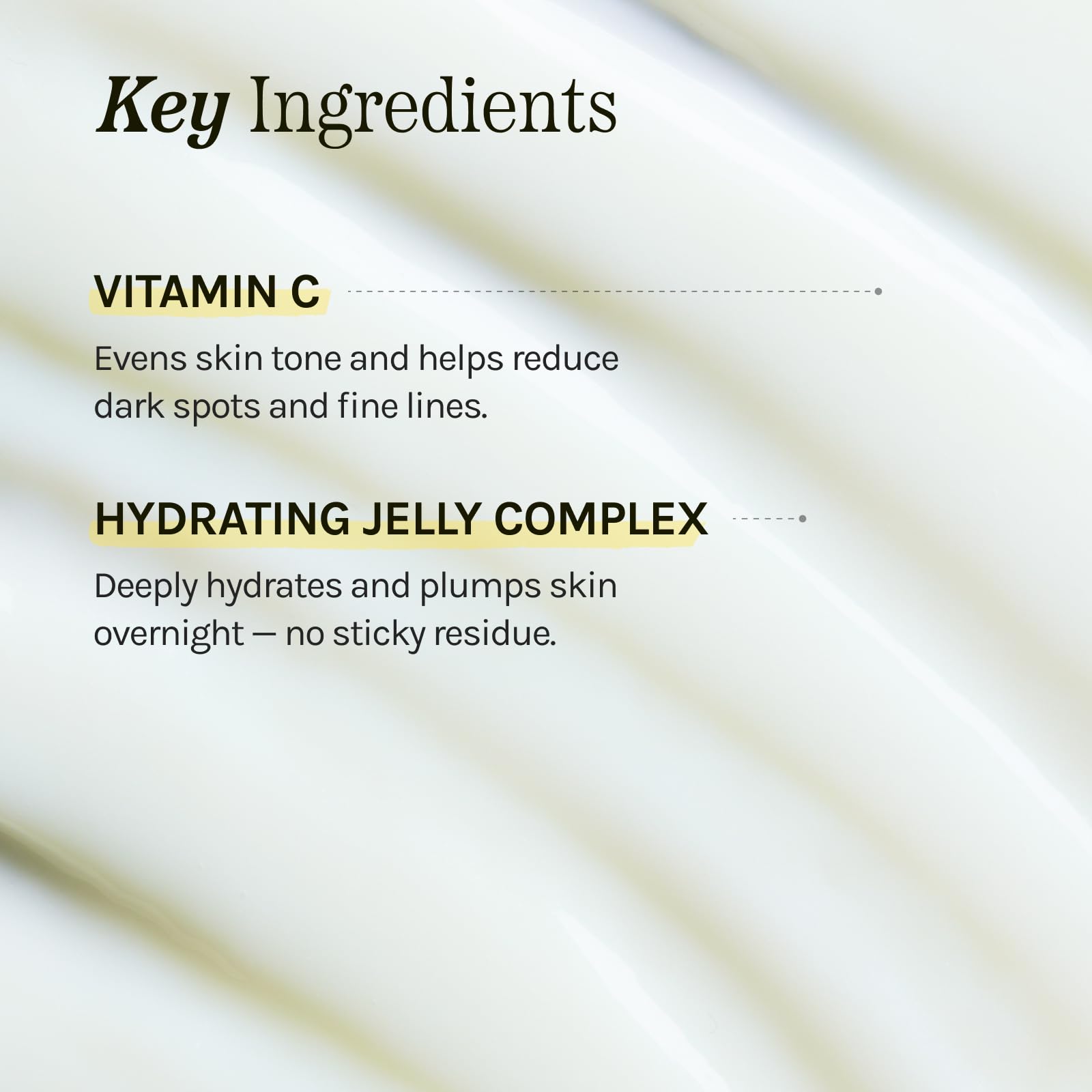 The Crème Shop gel being smoothed on skin demonstrating lightweight absorption