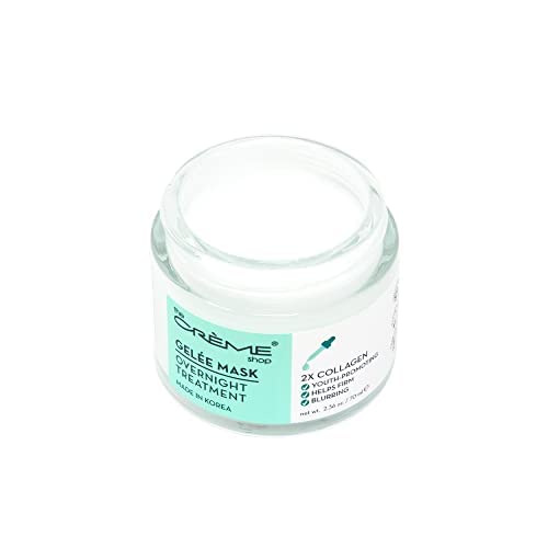 The Crème Shop jar on nightstand suggesting overnight use and restorative hydration