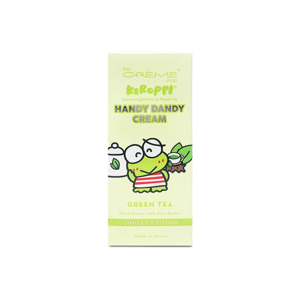 The Crème Shop Hello Kitty green tea texture close-up showing lightweight, fast-absorbing cream for quick hydration