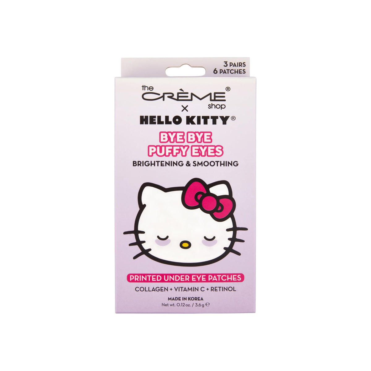 The Crème Shop Hello Kitty front packaging showing playful branding and benefits