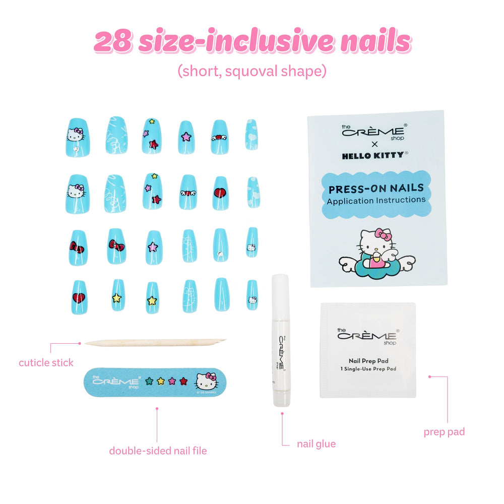 Close-up of nail art detail showing The Crème Shop pattern and smooth finish