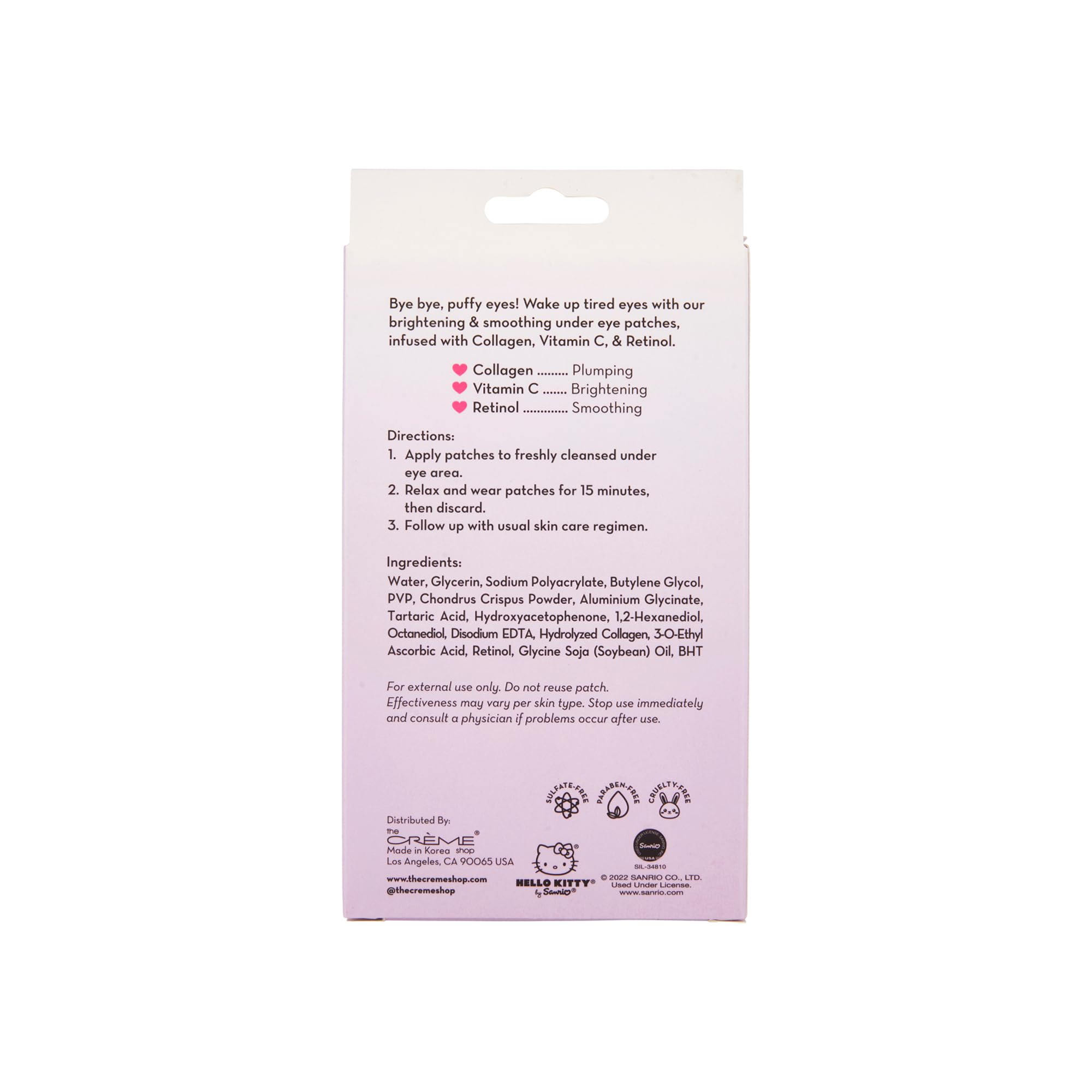 The Crème Shop close-up of hydrogel patch texture highlighting adhesive hydration
