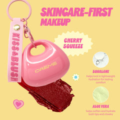 The Crème Shop cheek blend demonstration showing natural flushed look benefit